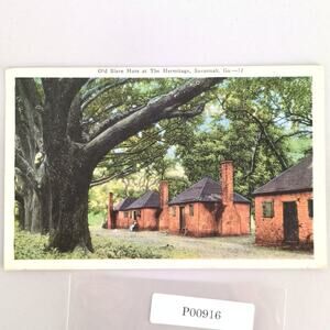 Old Huts at The Hermitage Savannah Georgia 1920s Postcard GA PC 1928